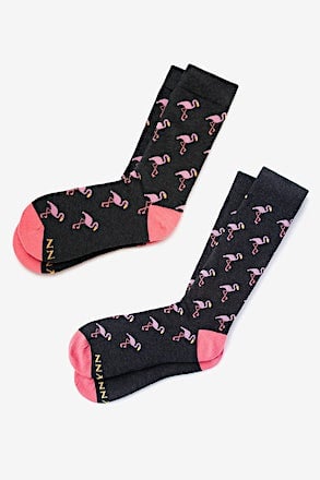 Flocking Fabulous Black His & Hers Socks