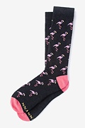 Flocking Fabulous Black Medium-Large Sock Photo (0)