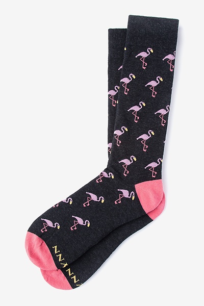 Black Carded Cotton Flocking Fabulous Sock