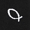 Black Carded Cotton God be with Ye Medium-Large Sock