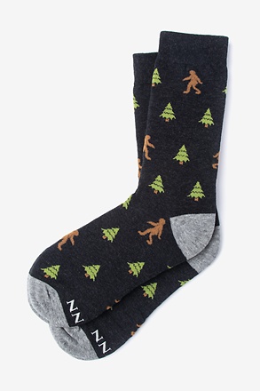 Gone Sasquatchin' Black Small-Medium Sock