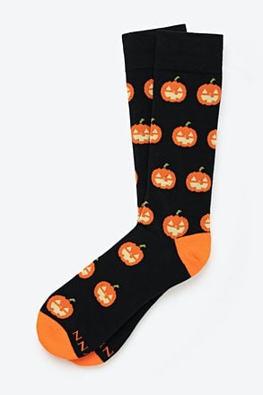 Happy Halloween Black Sock