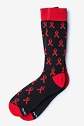 HIV/AIDS Awareness Black Sock Photo (0)