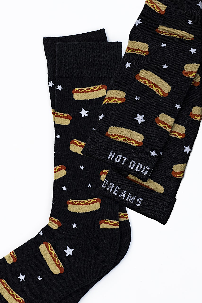 Hot Dog Black Sock Photo (1)