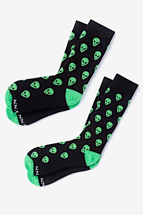 _I Want to Believe Black His & Hers Socks_