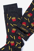 French Fries Black Sock Photo (1)