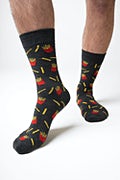 French Fries Black Sock Photo (2)