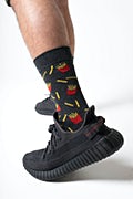 French Fries Black Sock Photo (3)