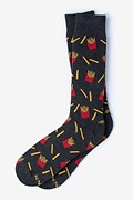 French Fries Black Sock Photo (0)