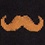 Black Carded Cotton Mustache Sock