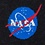 Black Carded Cotton Nasa Meatball Logo Sock