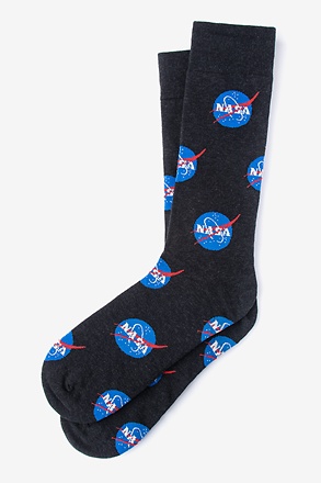 Nasa Meatball Logo Black Sock