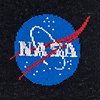 Black Carded Cotton NASA Meatball Women's Sock