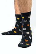Not Kitten Around Black Medium-Large Sock Photo (1)