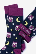 Owl Black Sock Photo (1)