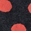 Black Carded Cotton Pasadena Polka Dot Medium-Large Sock