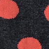 Black Carded Cotton Pasadena Polka Dot Sock
