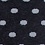 Black Carded Cotton Power Dots Medium-Large Sock