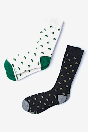 _Shamrock Black His & Hers Socks_