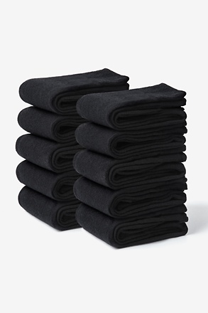 _Solid Black 10 Sock Pack_