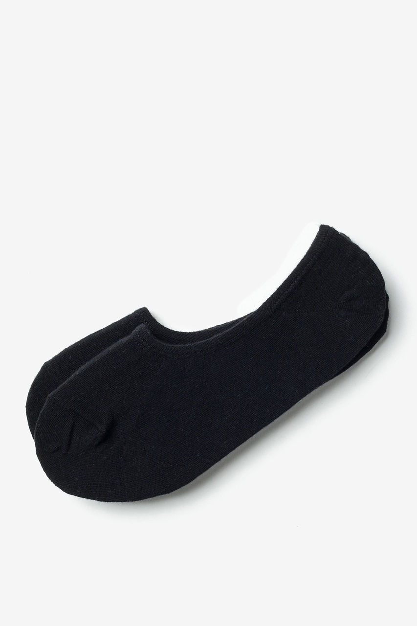Solid Black No-Show Sock