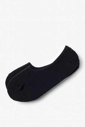 _Solid Black No-Show Sock_