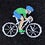 Black Carded Cotton Spin Cycle Bicycle Race Medium-Large Sock