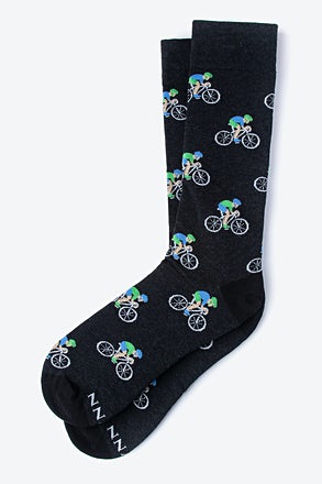 _Spin Cycle Bicycle Race Black Medium-Large Sock_