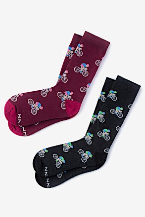 _Spin Cycle Black His & Hers Socks_