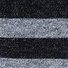 Black Carded Cotton Stanton Stripe Sock