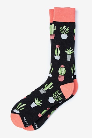 Succulent Black Sock