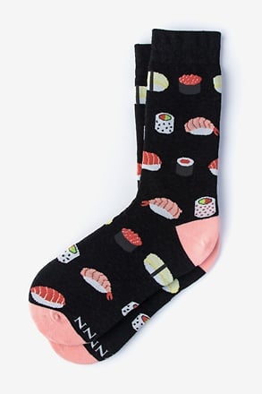 _Sushi Addict Black Women's Sock_