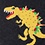 Black Carded Cotton Tacosaurus Rex Medium-Large Sock
