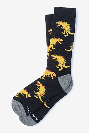 _Tacosaurus Rex Black Medium-Large Sock_