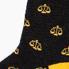 Black Carded Cotton Tip The Scales | Scales of Justice | Lawyer Medium-Large Sock