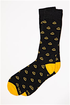 _Tip The Scales | Scales of Justice | Lawyer Black Medium-Large Sock_