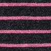 Black Carded Cotton Villa Park Stripe Sock