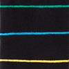 Black Carded Cotton Whittier Stripe Sock