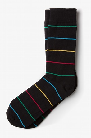 Whittier Stripe Black Sock