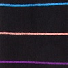 Black Carded Cotton Whittier Stripe Sock