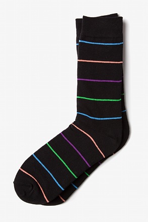 Whittier Stripe Black Sock