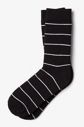 Whittier Stripe Black Sock