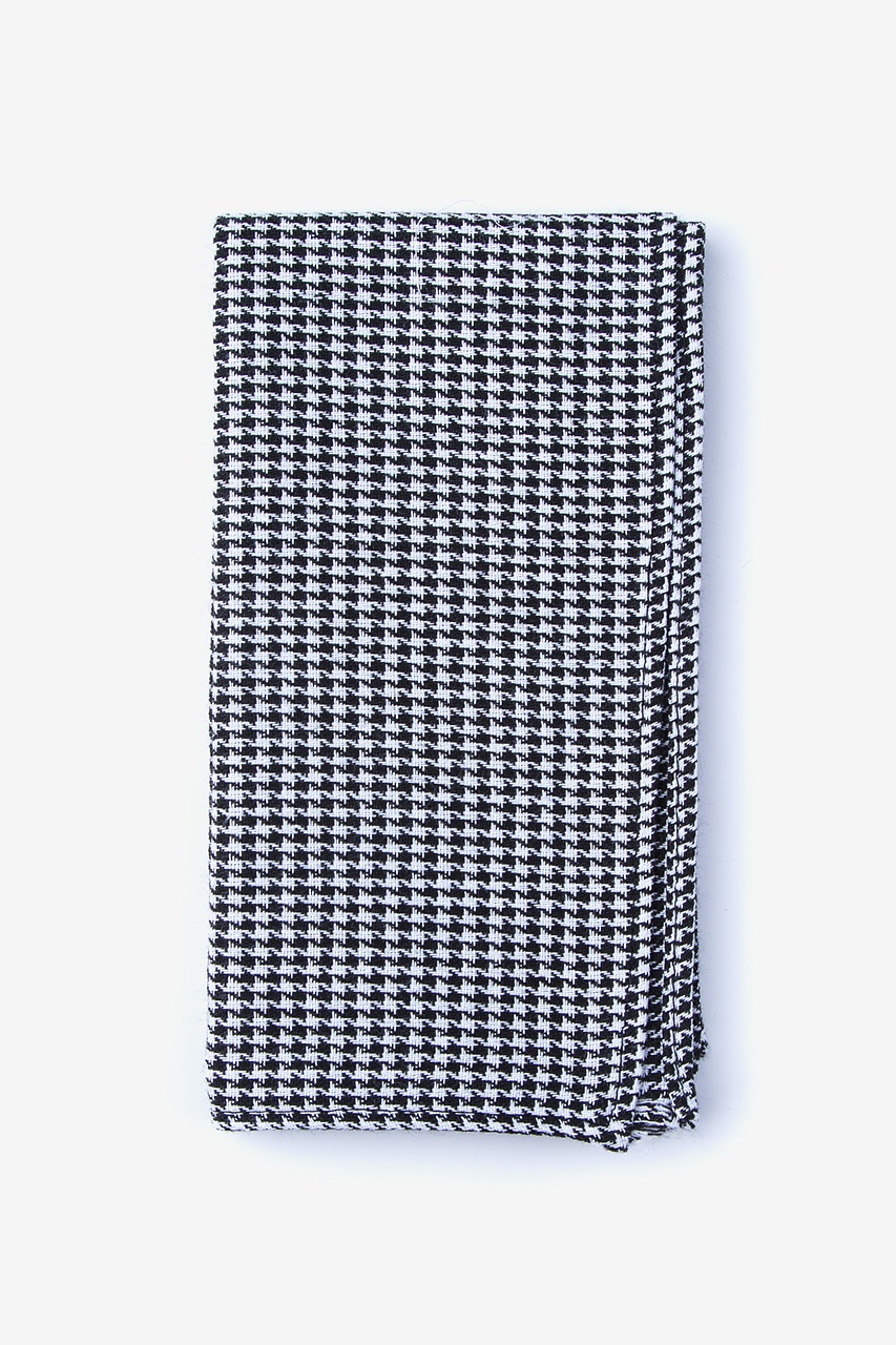 Black Cotton Aiken Pocket Square