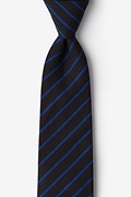 Black Cotton Arcola Extra Long Tie | Ties.com