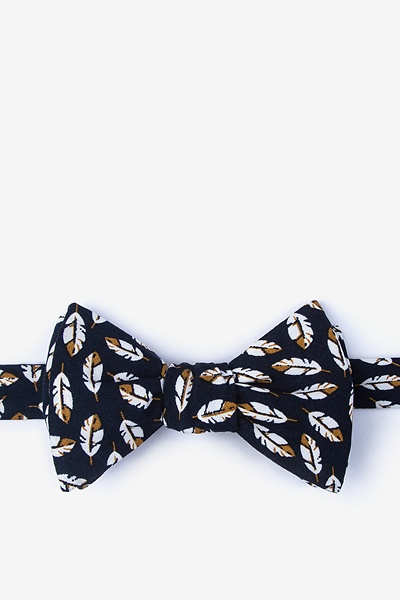 Black Cotton Arsen Self-Tie Bow Tie