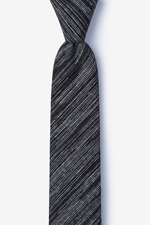 Bates Black Skinny Tie