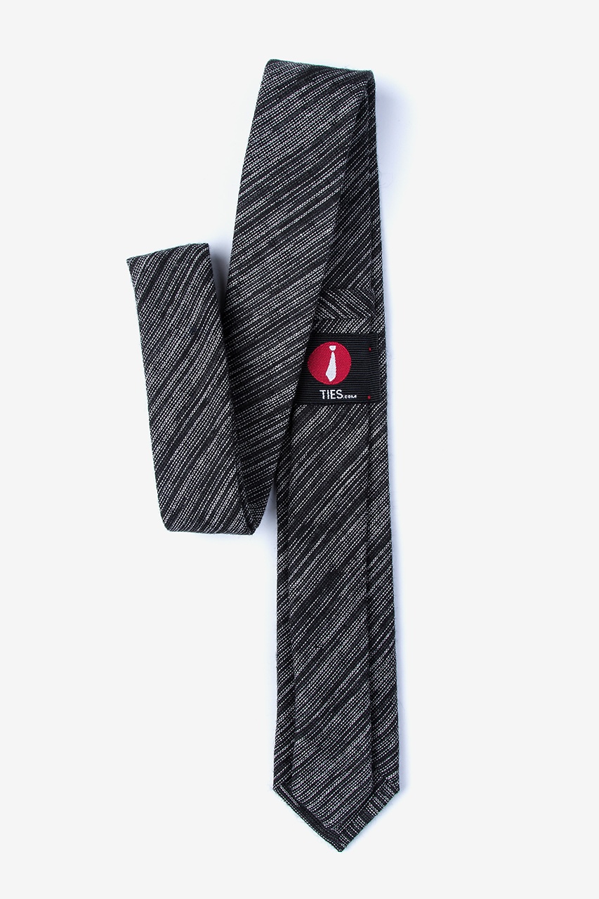 Black Cotton Bates Skinny Tie | Ties.com