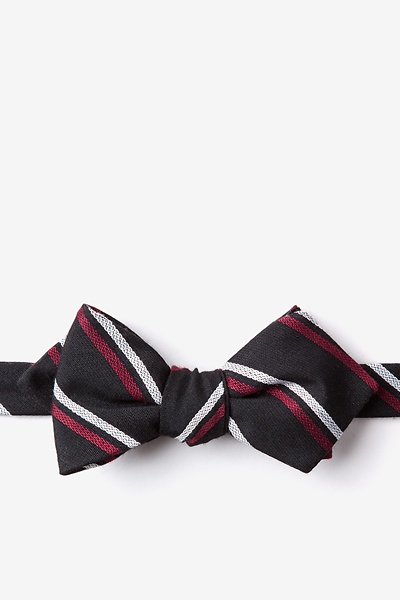 Black Cotton Beasley Diamond Tip Bow Tie | Ties.com