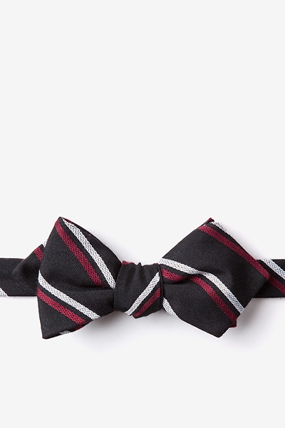 Black Cotton Beasley Diamond Tip Bow Tie