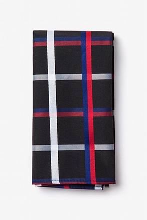 Bellingham Black Pocket Square